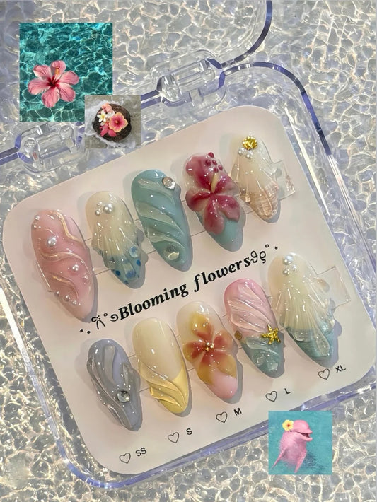 Nail Art Rhinestone & Pearl Decoration Kit Press-On Nails