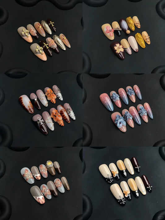 French Ombre Gel Fake Nails – Short, Natural & Reusable – Lightweight & Comfortable for Daily Wear