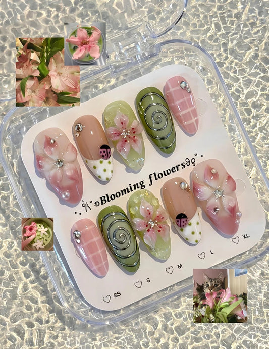 Nail Art Rhinestone & Pearl Decoration Kit Press-On Nails